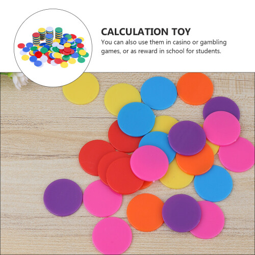 200 Pcs Fichas De Plástico Moedas De Brinquedo Para 1