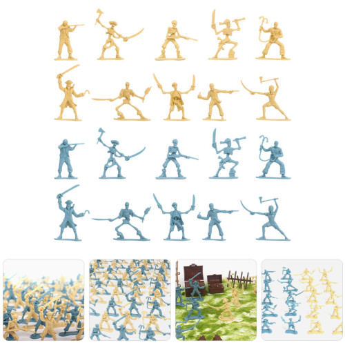 100Pcs Pirate Warrior Mini Action Figures Soldiers Scene Props 1
