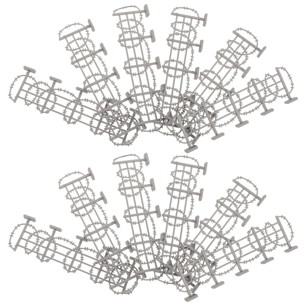 50Pcs Toy Fence For Farm Animals Wire Army Scene Model Garden Fencing 3551666175337