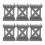 6Pcs Train Bridge Pier Blocks Track Riser Stabilizers Supports 7