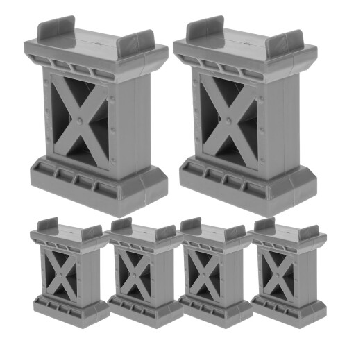6Pcs Train Bridge Pier Blocks Track Riser Stabilizers Supports 2