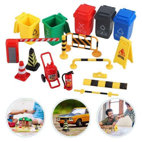 Conjunto De Acessório Miniatura Para Tráfego, Edifício E 1