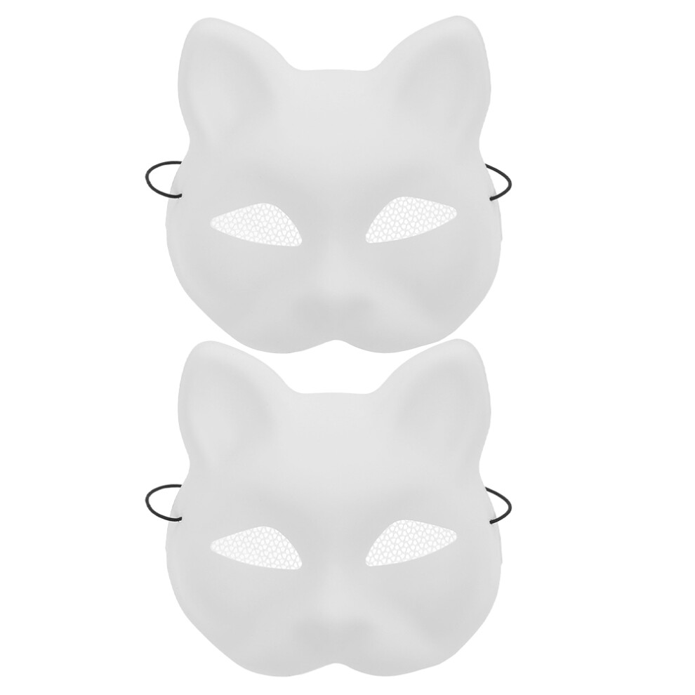 2 Sztuki Diy Maska Kot Plastikowa Pusta Maska ZwierzęCa-image