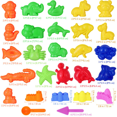 27 Pcs Moldagem com e Animal 2