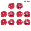 10 Pezzi In A Forma Mano Per (Rosso) 5