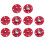 10 Pezzi In A Forma Mano Per (Rosso) 11