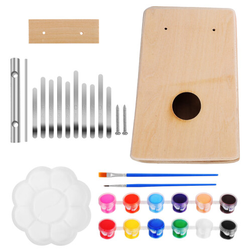 Piano De Kalimba Com 10 Teclas E Tinta Para Crianças 1