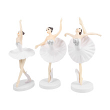 3 Unidades Figurinhas De Bailarina Escultura Dançando