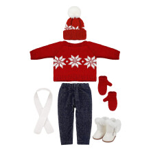 Conjunto Roupa De Natal Para Com Suéter, Lenço E Chapéu
