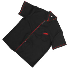 Unisex Krótka Rękawów Koszula Szefa Do Restauracji Xxxl Czarny