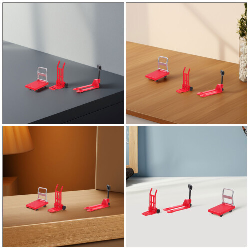 3 Conjuntos De Miniaturas De Empilhadeira Com Plataforma 2