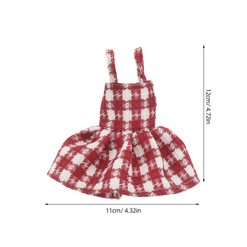 Vestido De Natal Para Com Xadrez Vermelha E Alças 1
