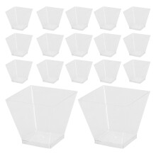 50 Ml Engångs Plast Portionsskålar Trapezformade