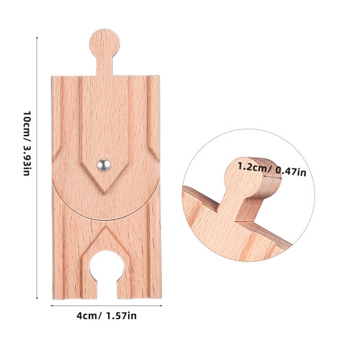 Wooden Railway Train Track Expansion Block Layout Prop 2