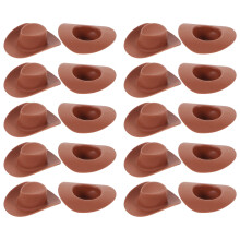 20 Unidades Mini Chapéus De Cowboy Plástico Para Bonecas
