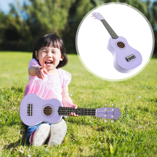 21 Ukulele Gitarrlek I Hårdträ För Tidig Utbildning (Lila) 1