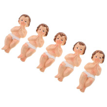 5 Unidades Mini Estátua De Jesus Menino Resina Decoração Religiosa