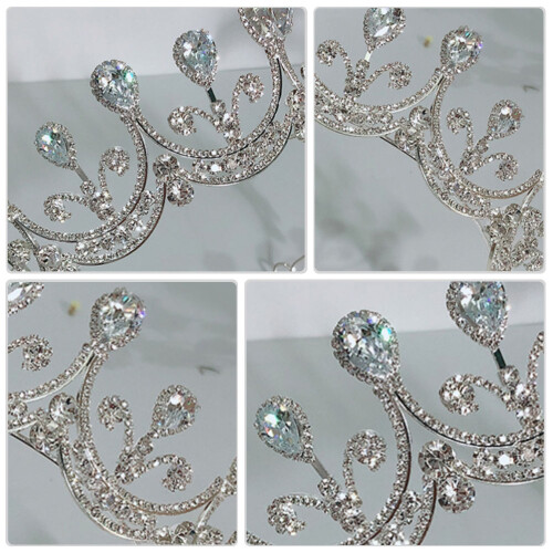 Bridal Zircon Huvudprydnad Bröllops Håraccessoar 2