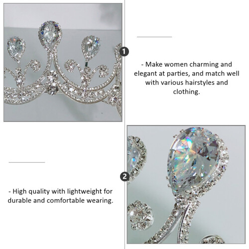 Bridal Zircon Huvudprydnad Bröllops Håraccessoar 1
