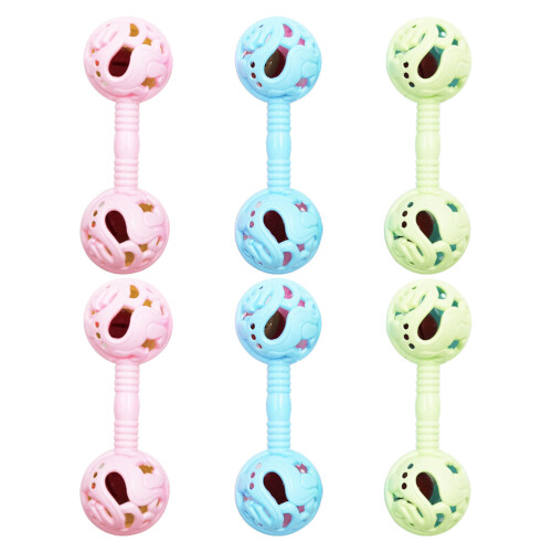 6Pcs Rattle Leksaker Hantel Grepp Utbildande Lekskak