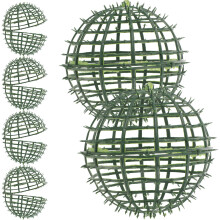 6 Unidades Suporte Para Bola De Planta Artificial Plástico Verde