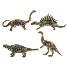 4St Metalldinosaurier Figur Desktop Vintage Mini Hantverk
