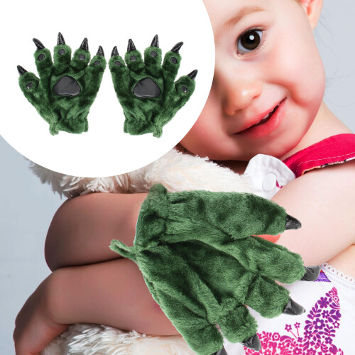 1 Par Dinosaurieklonhandskar, Varm Plusschduks 2