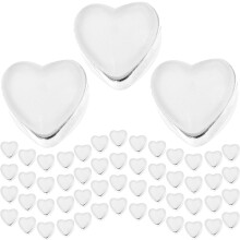 100St Hjärtformade Silikonöronstopp Silver Trygga Smyckesdelar
