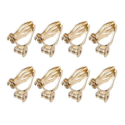 8Pcs Clip-On Örhängesbas -Genomstuckna Örhängesklockor Diy 1