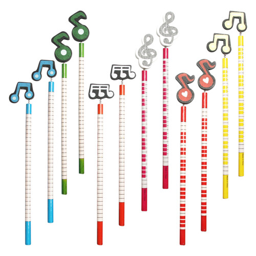 12Pcs Pennor Musiknotation Form, Skolpennor För Barn Studenter