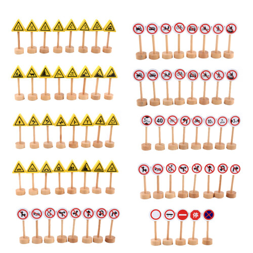 50Pcs Roliga Trafikskyltar För Barn Leksaker