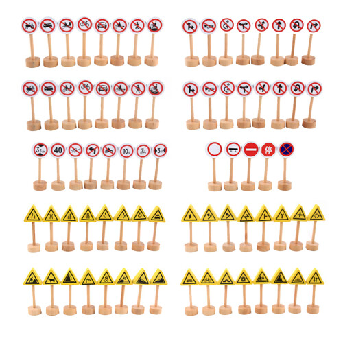 50Pcs Roliga Trafikskyltar För Barn Leksaker 2