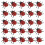 25 Pcs PVC-Simulering Ladybug Modell Leksak 10