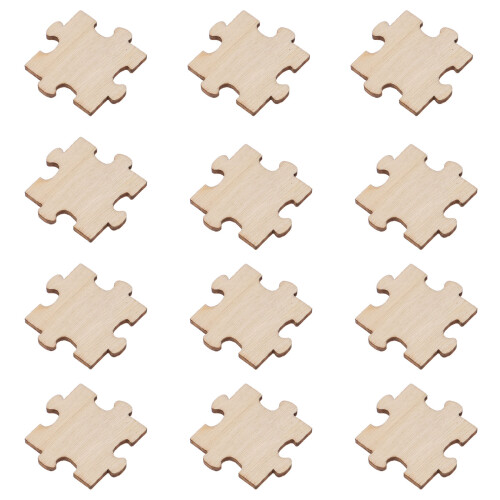 100Pcs Träskivor Pusselbitar Lekmaterial Utbildningsmaterial För Barn 2