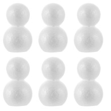 6Pcs Barn Snögubbe Hantverksmaterial Jul Diy Hantverk