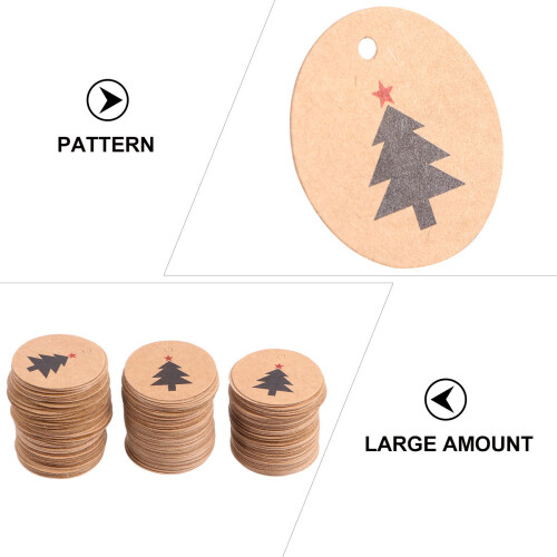 200St Kerstpapieren Hangtags Geschenketiketten Mix 2