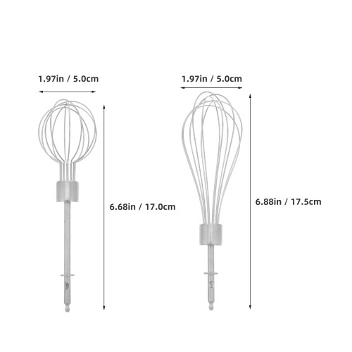 4Pcs Handmixer : Rostfritt För Bakning, Lagning, Grädd 2