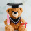 Graduation Kostym Plushbjörn Klädset Mössa 4