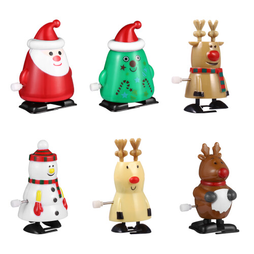6Pcs Jul Tändningsspel Tomten, Snögubbe, Älg, Leksaker