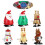 6Pcs Jul Tändningsspel Tomten, Snögubbe, Älg, Leksaker 6