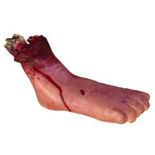 Avskuren Blodig Fot Halloween