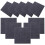Removable Floor Tile Decals Dark Grey Easy To Clean 10pcs 1
