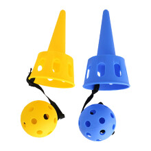 2 Set Skopbollleksaker Chuck Boll För Barn (Gul Och Blå)