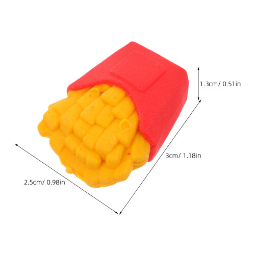30Pcs Frites-Suddgummin Barns Mini Tecknade Chips 2