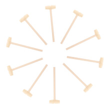 10Pcs Mini Trähammare Slaglek Kreativ Utbildande Leksak För Barn