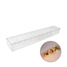 100% New,with Light, Rectangular Clear Acrylic Flower Vase, Floral Centerpiece For Dining Table 12/18/22 Holes22 holes