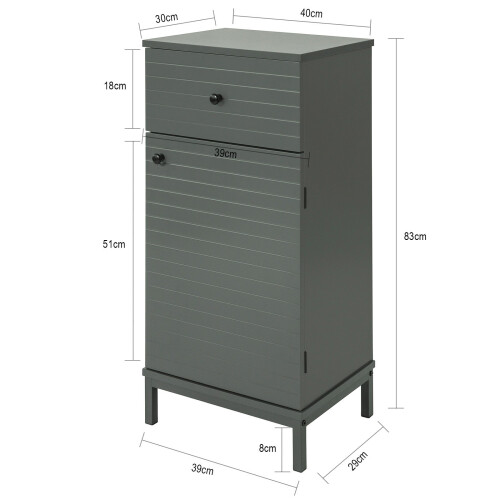 SoBuy Grey Bathroom Storage Cabinet with Drawer 2