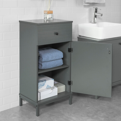 SoBuy Grey Bathroom Storage Cabinet with Drawer 1