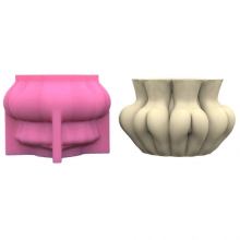 Art Flower Pot Mold Silicone Succulent Flowerpot Plant Mould Concrete Cement