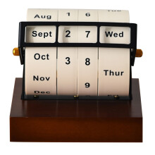 Rotating Perpetual Calendar Met Metalen Stand Voor Thuis En Kantoor